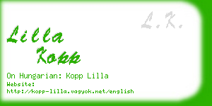 lilla kopp business card